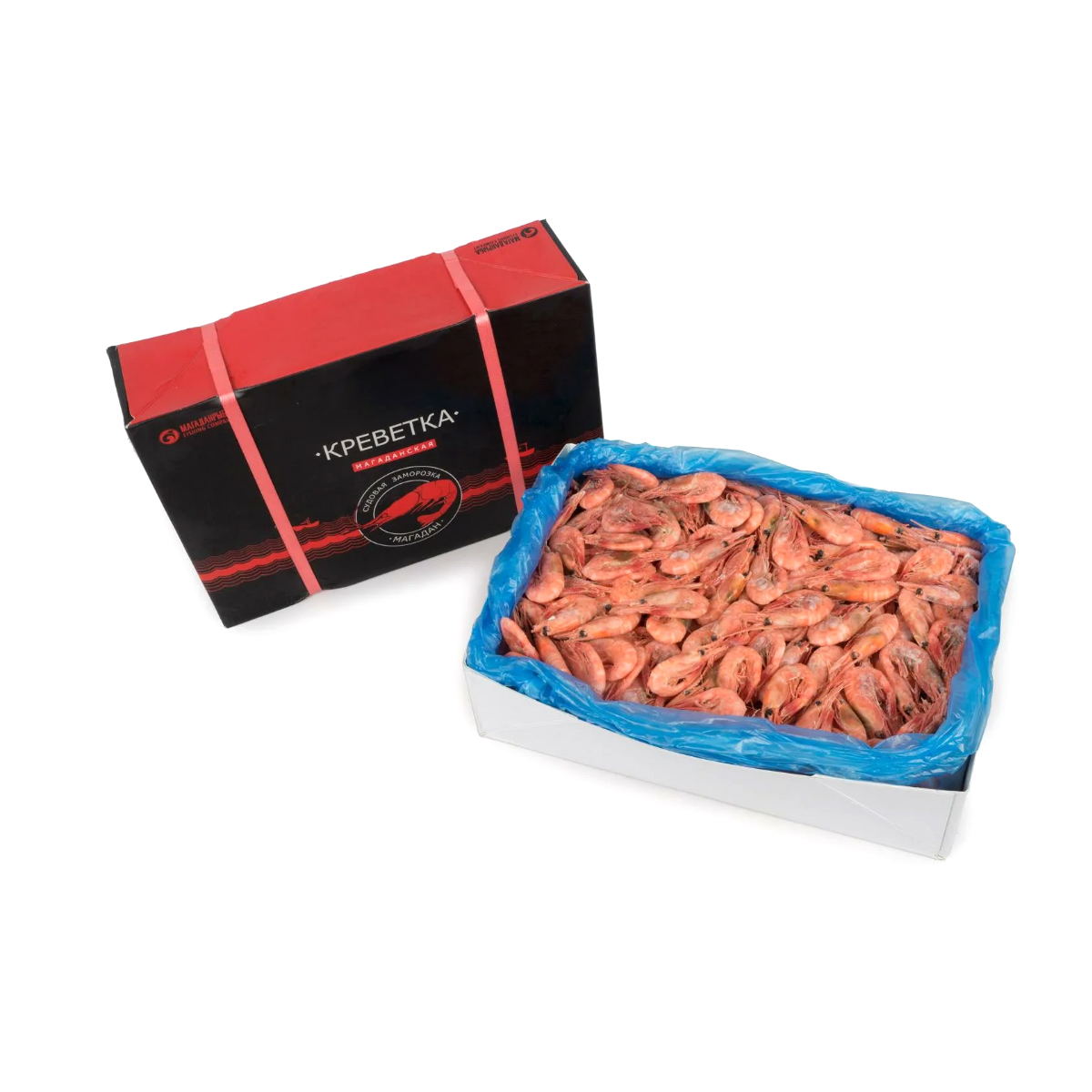 Креветки северные 60/80, 5 кг коробка (варено-мороженые)
